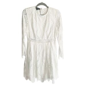 White Lace Long Sleeve Flowing Dress szL Eilly Bazar